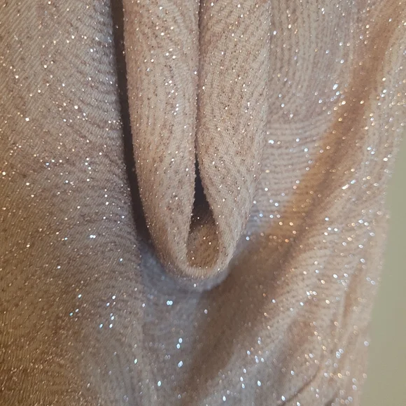 B. Darlin beige/gold glitter dress. Size XL. Spaghetti straps. - Picture 11 of 11